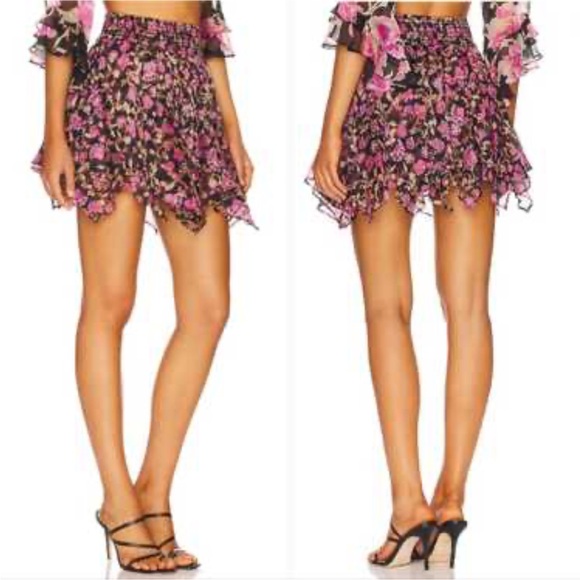 Misa Los Angeles Dresses & Skirts - NWT MISA LOS ANGELES Jagger Skirt in Rosetta Fleur floral feminine ruffle small